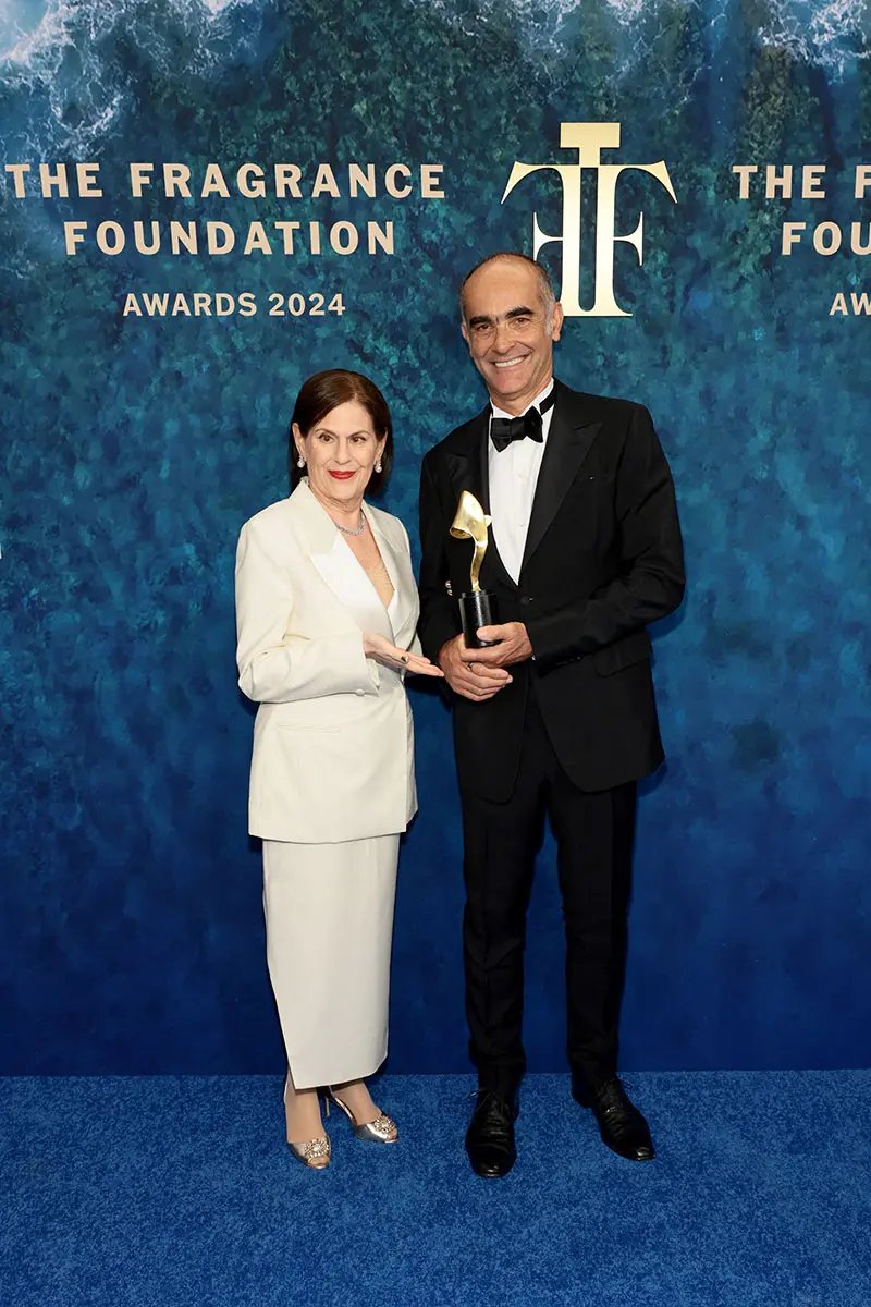 Linda G. Levy, President of The Fragrance Foundation and Gilles Andrier, Chief Executive Officer Givaudan