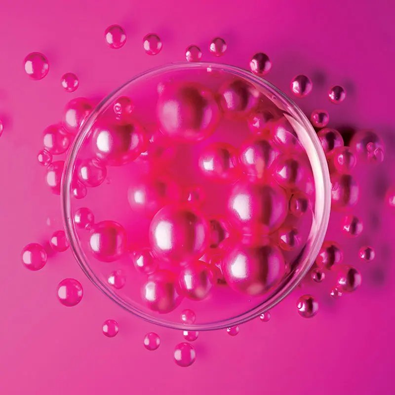 Visual impression of different sized spheres
